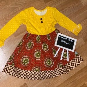 NWOT Eleanor Rose Fall dress size 6-7